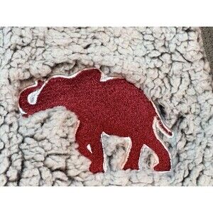 Alabama Crimson Tide Embroidered Elephant Small Sherpa Supersoft Zip Up Vest.